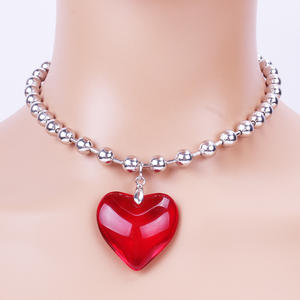 Collar con Colgante de Corazón, Cristal y Diamantes de Imitación, para Uso Diario de Mujeres, Origen Yiwu XI-X584 - Product Image 1