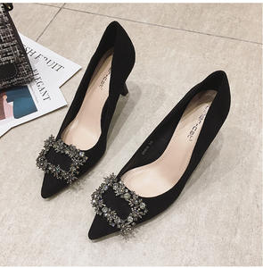 Tacones de Plataforma Cómodos de Suela Suave para Mujer, Color Piel, con Estilo Elegante, Tacón Alto, Punta Puntiaguda, Cuero Genuino, Verano/Invierno - Product Image 1