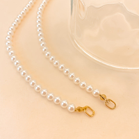 Collier chaîne à maillons EManco 4MM avec breloque en acier inoxydable et perle d'eau douce pour femme, idéal pour la création de bijoux DIY, accessoire, idée cadeau