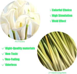 Venta Directa de Fábrica, Flor Artificial de Lirio de Cala, Tacto Realista, Tallo Individual, Decoración para Bodas y Hogar, para Arreglos Florales - Product Image 3