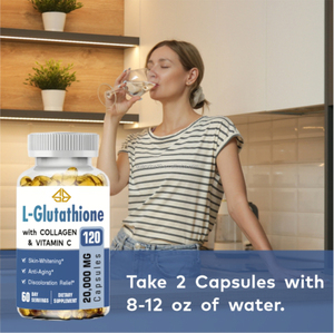 Cápsulas de L-Glutatión OEM 10000mg, Vitaminas para Blanquear la Piel Femenina, Eliminar Manchas de Acné, No Apto para Mujeres Embarazadas, 120 Unidades - Product Image 2