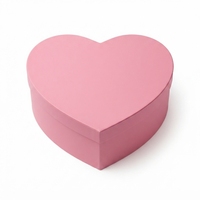 Boîte à fleurs en forme de cœur rose mate personnalisée, boîte cylindrique en carton vide de luxe pour l'emballage des roses, vente en gros