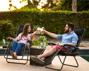 Silla Reclinable <span class=keywords><strong>Plegable</strong></span> de Jardín y Exterior al por Mayor Ajustable de Gravedad Cero para Playa y Piscina - Product Image 3