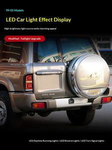 Nouvel ensemble de feux arrière TYPY 1999-2005 pour Patrol Y61, avec feux de circulation LED, clignotants séquentiels et feux stop, 12V, lentille fumée/tétonnée - Product Image 5