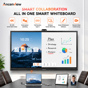 Tableau blanc interactif numérique intelligent tout-en-un à 20 points tactiles pour l'enseignement scolaire, 75'', 4K, Android, Windows OS - Product Image 2