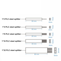 Splitter PLC FTTH OEM Mikro Mini Tipe Bare LSZH Singlemode Serat Optik G657A Panjang Gelombang 1260-1650nm Min. 50dB Kehilangan Balik -40~85