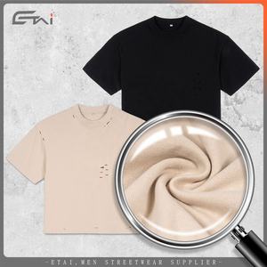 Haute qualité lâche surdimensionné lavage hommes T-shirt impression personnalisée vierge en détresse Vintage t-shirts pour hommes - Product Image 6