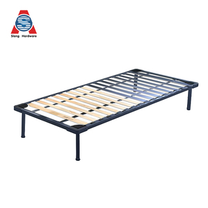 Thời Trang Giá Rẻ Nệm Nền Tảng Duy Nhất Nữ Hoàng Sắt Kim Loại Nền Tảng Giường Khung Với Những Thanh Gỗ Cho Các Trường Học Phòng Ngủ - Product Image 2