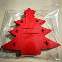 Offre Spéciale : Porte-couverts Arbre de Noël Rouge et Vert, Housses de Couteaux et Fourchettes en Forme d'Arbre pour Fêtes et Dîners