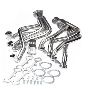 raRACING Retrofit Exhaust Manifold Tail Exhaust pipes manifold Stainless Steel Pipe For Chevrolet Truck 1973-1985 Headers Set