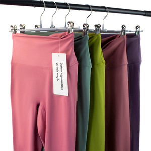 Leggings de sport pour femmes <span class=keywords><strong>Lulu</strong></span>, nouvelle conception, logo personnalisé, nylon élastique, taille haute, ajustés, sans couture, effet seconde peau, yoga, gym, grandes tailles - Product Image 2