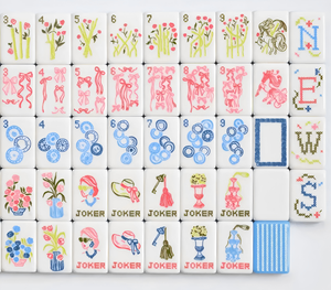 Lujosas fichas de mahjong americanas de acrílico <span class=keywords><strong>Miss</strong></span> Darling de 160 piezas, portátiles de 3 capas, modernas, ideales para regalos de entretenimiento para adultos - Product Image 3