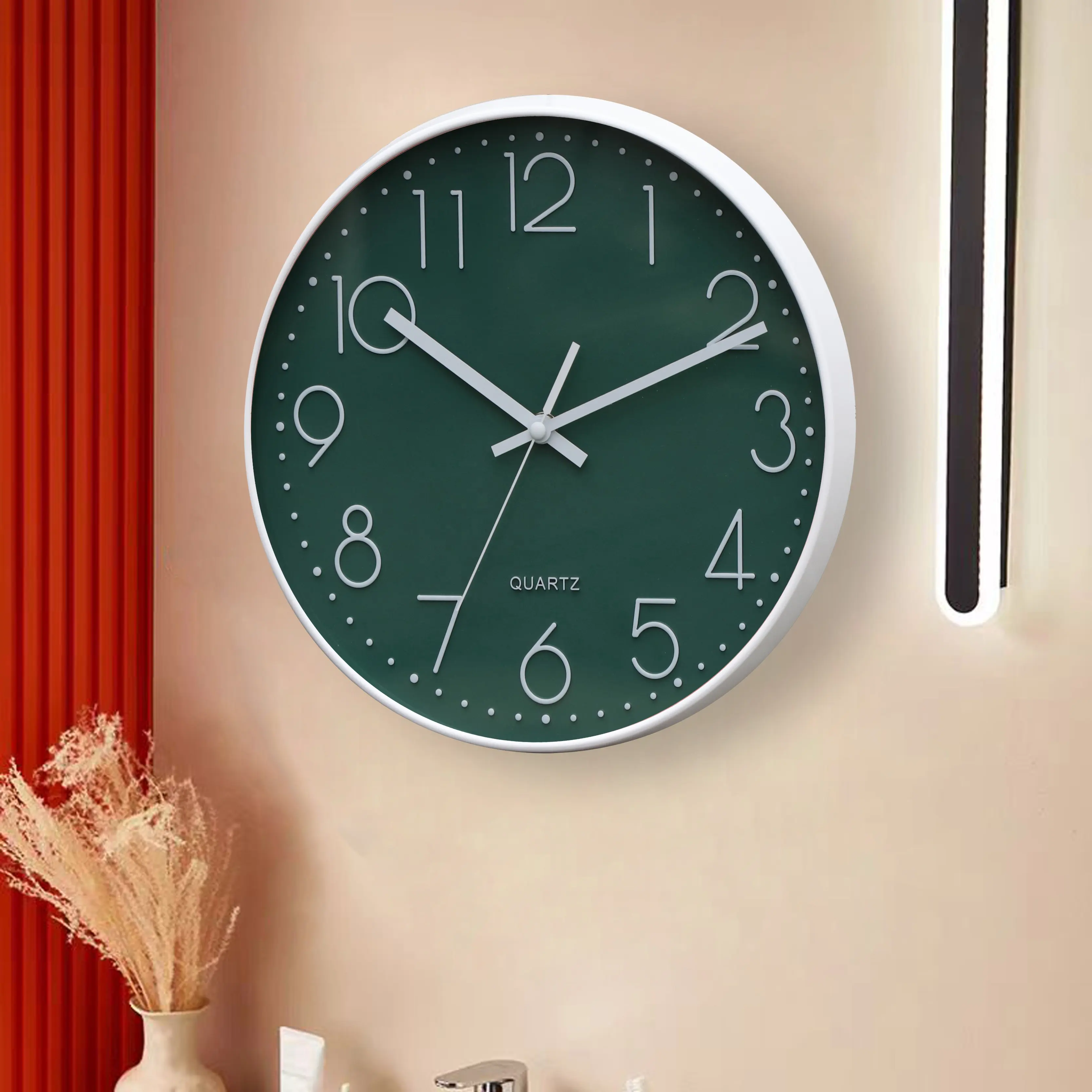 Reloj de pared 3D moderno de lujo 12 "redondo nórdico creativo hogar decorativo Reloj de pared moderno