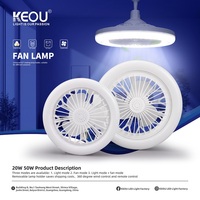 Keou vente chaude mini ventilateur de cellule télécommandé avec lumière