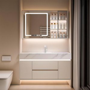 ตู้ห้องน้ำแบบอ่างล้างหน้าแบบฝังในตัวพร้อมกระจกอัจฉริยะรุ่นใหม่ - Product Image 2
