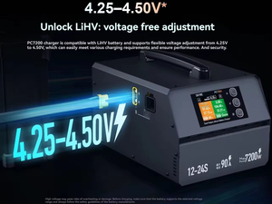 고출력 SKYRC PC7200W 충전기는 12-24S 리포 및 HV 배터리 고속 충전을 지원하는 드론 액세서리입니다. - Product Image 5