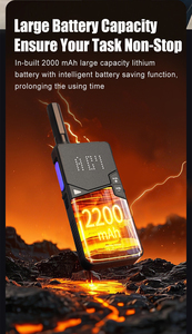 Interphone CE, <span class=keywords><strong>radio</strong></span> bidirectionnelle OG308, talkie-walkie ultra-fin, charge Type-C, UHF portable, 2W PMR446 - Product Image 5