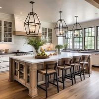 Meuble de cuisine en bois encastré haut de gamme américain, vente chaude, avec éclairage LED
