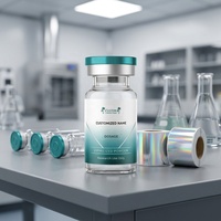 Étiquettes personnalisées en rouleau pour peptides, étiquettes imperméables pour flacons, pour bouteilles en verre de 3 ml