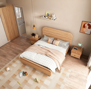 Cama Moderna con Cabecera de Diseño 2026, de Madera Sólida con Almacenamiento para Dormitorio Infantil, con Revestimiento de Cera Ecológica para Madera - Product Image 4