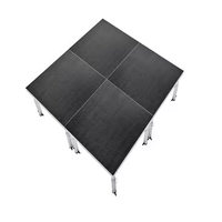 Scène portable à emboîtement de 4 pi x 8 pi, hauteur de 24 à 40 pouces, jusqu'à 750 kg, plateforme pour les concerts scolaires, les restaurants, les mariages