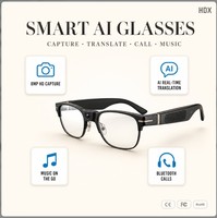 Lunettes caméra IA 8MP, Lunettes intelligentes avec traduction en temps réel, commande vocale, enregistrement vidéo haute définition, mise à jour OTA