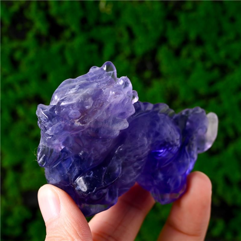 Purple Fluorite Chinese Dragon