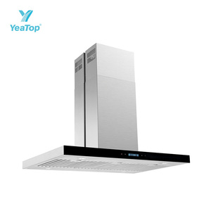 Campana Extractora <span class=keywords><strong>de</strong></span> Cocina en Forma <span class=keywords><strong>de</strong></span> T <span class=keywords><strong>de</strong></span> Vidrio Templado, con Autolimpieza, 900mm, 3 Velocidades, Eléctrica, Superventas - Product Image 2