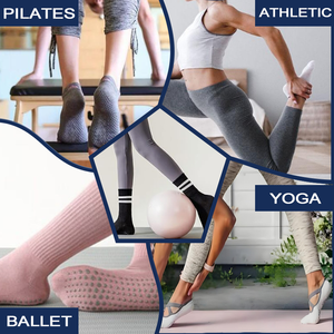 Rutschfeste Damen Socken Großhandel Crew Chaussette Grip Baumwolle Logo Pilates Socken Mädchen Niedrige MOQ Non-Skid Yoga Socken - Product Image 6