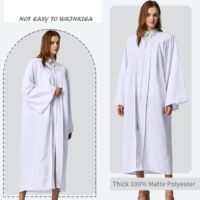 Robes de chœur unisexes mates pour l'église, baptême, célébrant, confirmation, costume de remise de diplôme, robe de pasteur, robe de juge