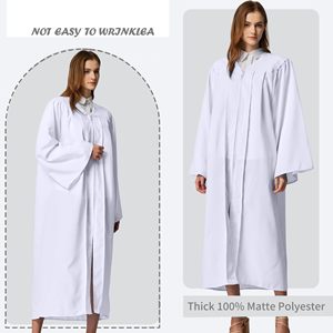 Túnicas de Coro Mate Unisex <span class=keywords><strong>para</strong></span> Iglesia, Bautismo, Oficiante, Confirmación, Graduación, Traje de Pastor, Túnica de Juez - Product Image 2