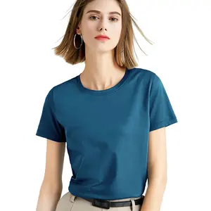 2024 personnalisé 22 couleur grande taille coton mercerisé t-shirt vêtements de sport sport hauts de course t-shirts pour femmes vierges