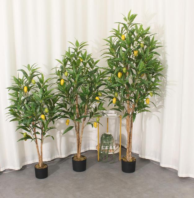 JWS4094 Plastic Artificial Plants Wholesale Large Green Plants Carrying Mango Eco-Friendly Long-lasting Landscaper Landscape