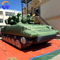 Modèle de char gonflable avec souffleur pour accessoires de fête, véhicule missile réaliste pour décors de scène et expositions muséales
