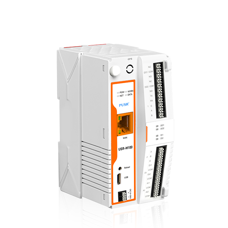 PUSR M100-ETH อุตสาหกรรมรีโมทคอมพิวเตอร์ขอบ IoT IO เกตเวย์สนับสนุน RS485/232/Ethernet Modbus RTU ถึง TCP MQTT อุปกรณ์ IoT