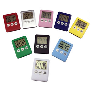 Bk0015 Electronic Kitchen Timer 60 Min Lcd Display Magnetic Rectangle Portable Multi Color Set Time Reminder - Product Image 1