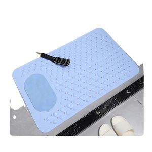 Light Blue 35.4x15.7 Inch <b>Non</b>-<b>Slip</b> Quick Drain Tub <b>Mat</b> Wear Resistant Vinyl Flooring - Product Image 1