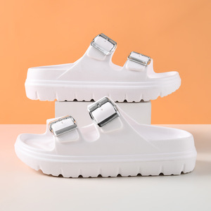 Women's Summer EVA Thick Soled Buckle Sandals Anti <b>Slip</b> Open Toe <b>Slides</b> For Beach Wear - Product Image 2