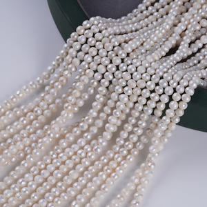 Vente directe d'origine : Perles rondes d'eau douce naturelles de 5-6 mm, perles semi-finies AK, disponibilité en gros - Product Image 5