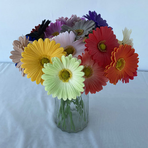 Suzume Ii <b>Single</b> Pu Gerbera Daisy 32cm Soft Rubber Artificial <b>Flower</b> Wedding Home Decor - Product Image 3