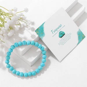 Pulsera Elástica de Cuentas de Amatista Natural de 8 mm con Tarjeta de <span class=keywords><strong>Significado</strong></span>, Joyería de Cristal Curativo para Mujeres y Hombres - Product Image 5