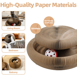 Juguete de Acordeón para Gatos con Campana, Pelota de Juguete para Gatitos, Rascador, Órgano Mágico, Tabla de Rascar para Gatos, Juguetes Rascadores para Gatos - Product Image 3