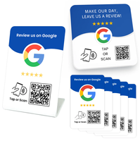 Carte de visite intelligente programmable et réinscriptible avec puce, code QR pour avis sur les réseaux sociaux, autocollant 3M, plaque NFC personnalisée en acrylique PVC pour avis Google