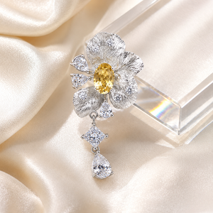 Pendentif de fiançailles UM Jewelry en argent 925 avec saphir cultivé et zircon, idéal pour le quotidien, un cadeau d'anniversaire de mariage - Product Image 6
