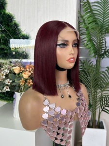 Blunt Cut bob <b>Wigs</b> hd Transparent Lace Closure Super Double Drawn Vietnamese Hair <b>Wig</b> <b>Cheap</b> Price Short Human Hair <b>Wigs</b> Bob - Product Image 3