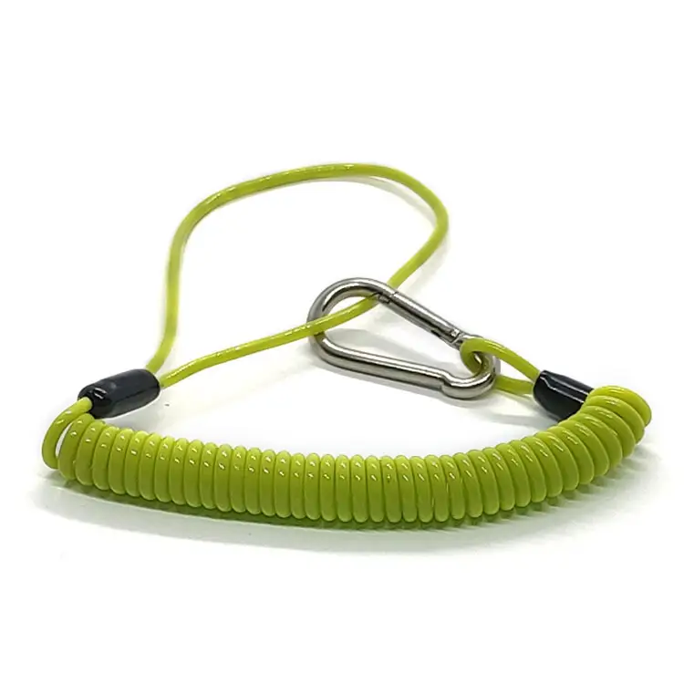 Super Quality Keychain Spring Spiral Coil Silicone Mobile Phone Elastic Plastic Cord Coiled Lanyard