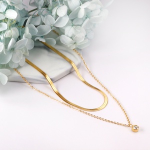 Collar con Colgante de Doble Cadena de Acero Inoxidable, Diseño 2022, Chapado en Oro de 18K con Diamantes, Estilo Hip-Hop, Joyería Moderna y Popular - Product Image 4