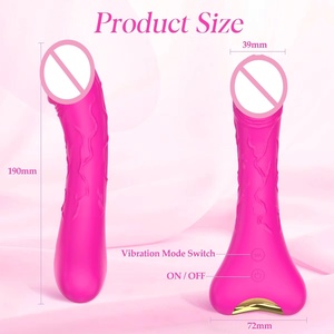 Vibrador de Pene Artificial, Juguete de Masaje para Masturbación, Dildo Simulado de Una Sola Cabeza, Vibración Telescópica, Impermeable, Ecológico - Product Image 3