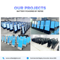 Pantalla Digital LCD 4K Inalámbrica Portátil con Batería, SDK para Señalización Inteligente, Kiosco Móvil, Panel Publicitario para Comercios