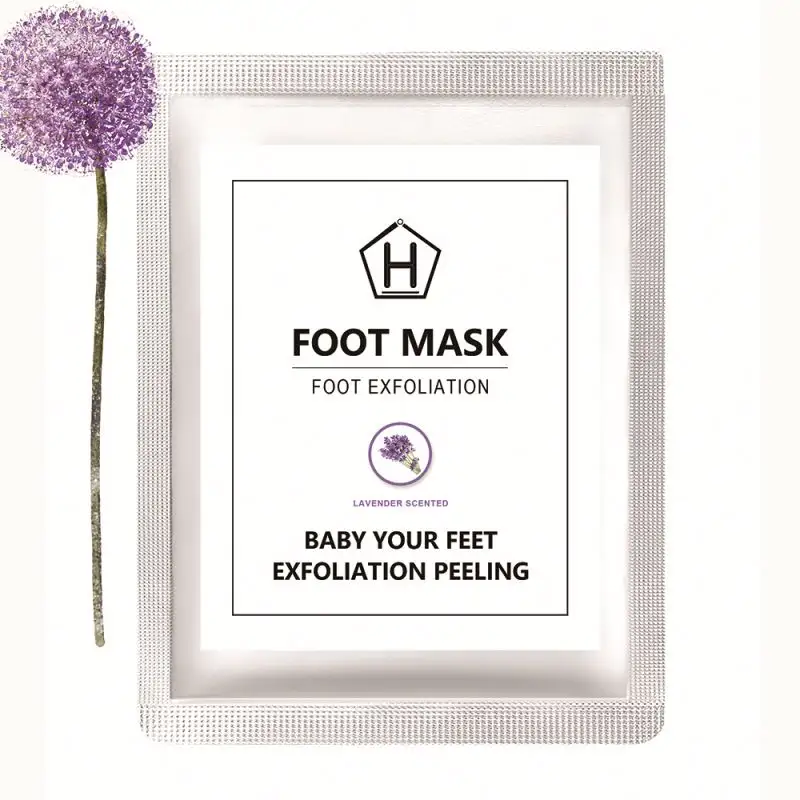 1pair Feet Spa Pedicure Cream for Heels Exfoliating Foot Socks Mask OEM Lavender Form Adults Skin
